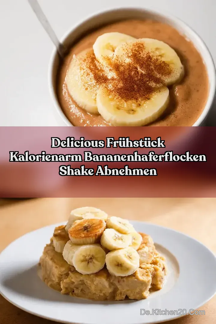 Delicious Fr&uuml;hst&uuml;ck Kalorienarm BananenHaferflocken Shake Abnehmen