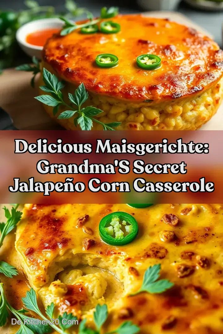 Delicious Maisgerichte: Grandma s Secret Jalape&ntilde;o Corn Casserole