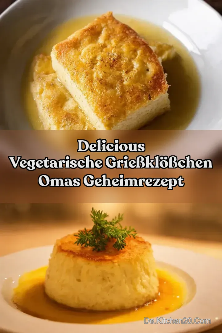 Delicious Vegetarische Grie&szlig;kl&ouml;&szlig;chen Omas Geheimrezept
