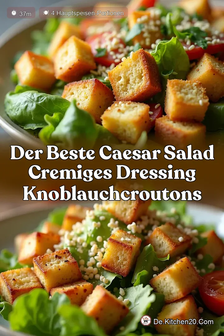 Der beste Caesar Salad Cremiges Dressing KnoblauchCroutons