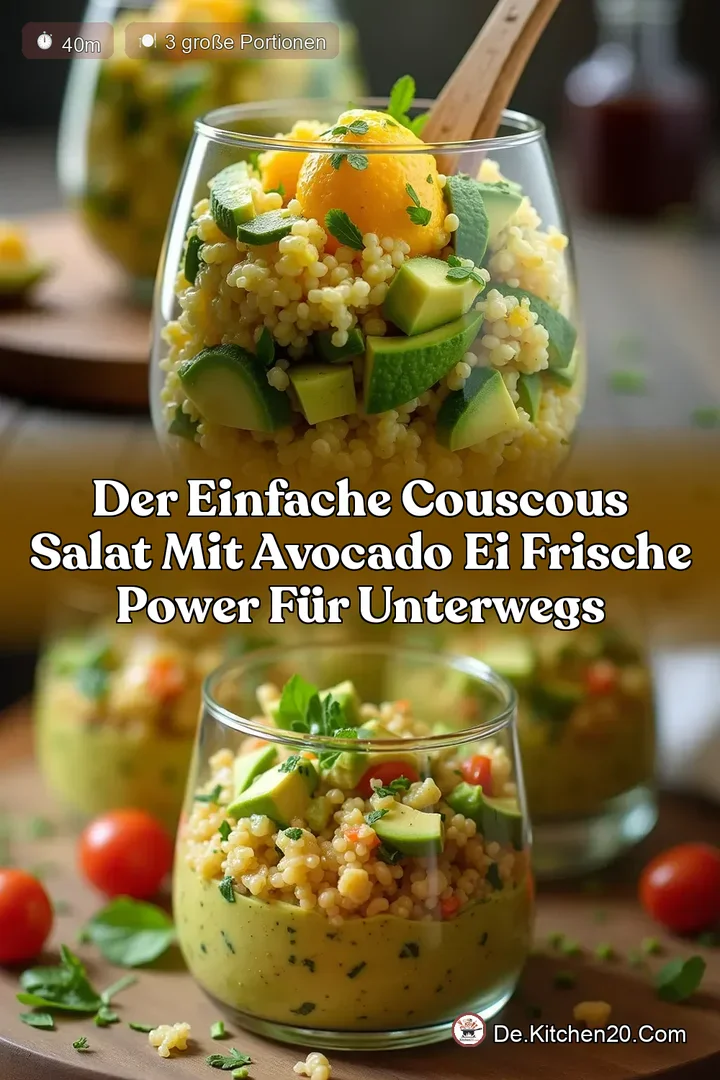 Der einfache Couscous Salat mit Avocado Ei Frische Power f&uuml;r unterwegs
