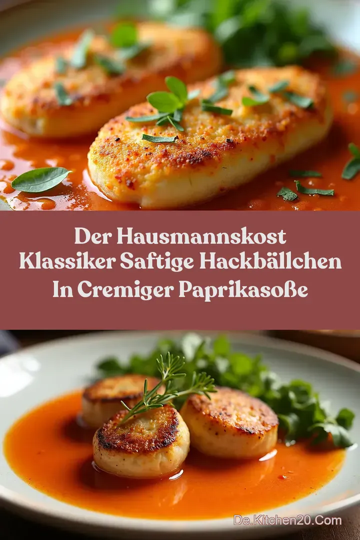 Der Hausmannskost Klassiker Saftige Hackbällchen in Cremiger Paprikasoße