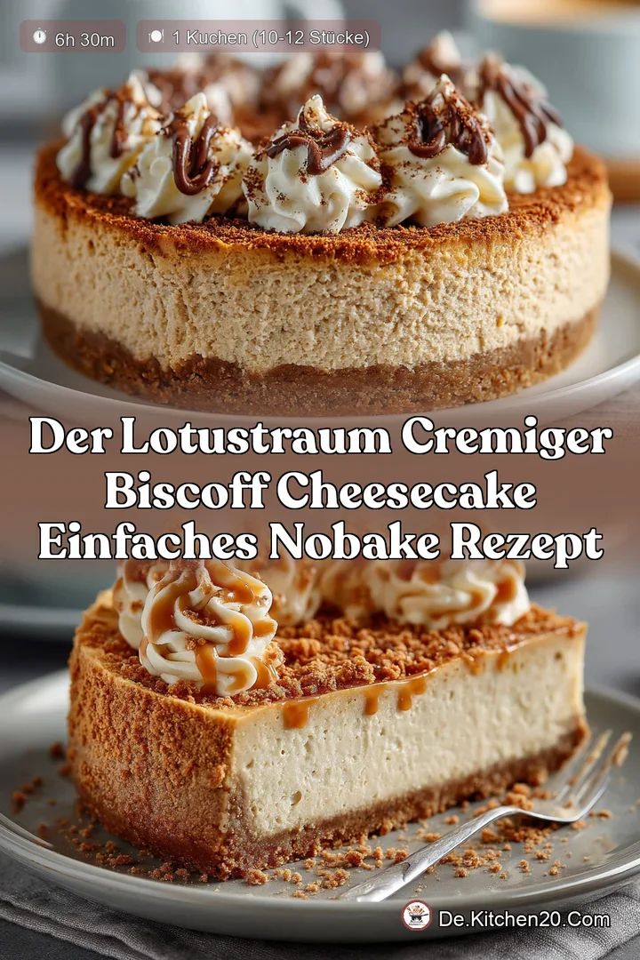 Der LotusTraum Cremiger Biscoff Cheesecake Einfaches NoBake Rezept