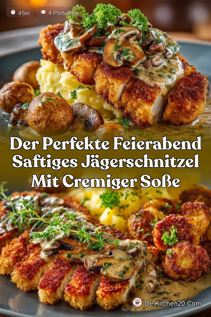 Der perfekte Feierabend Saftiges J&auml;gerschnitzel mit cremiger So&szlig;e