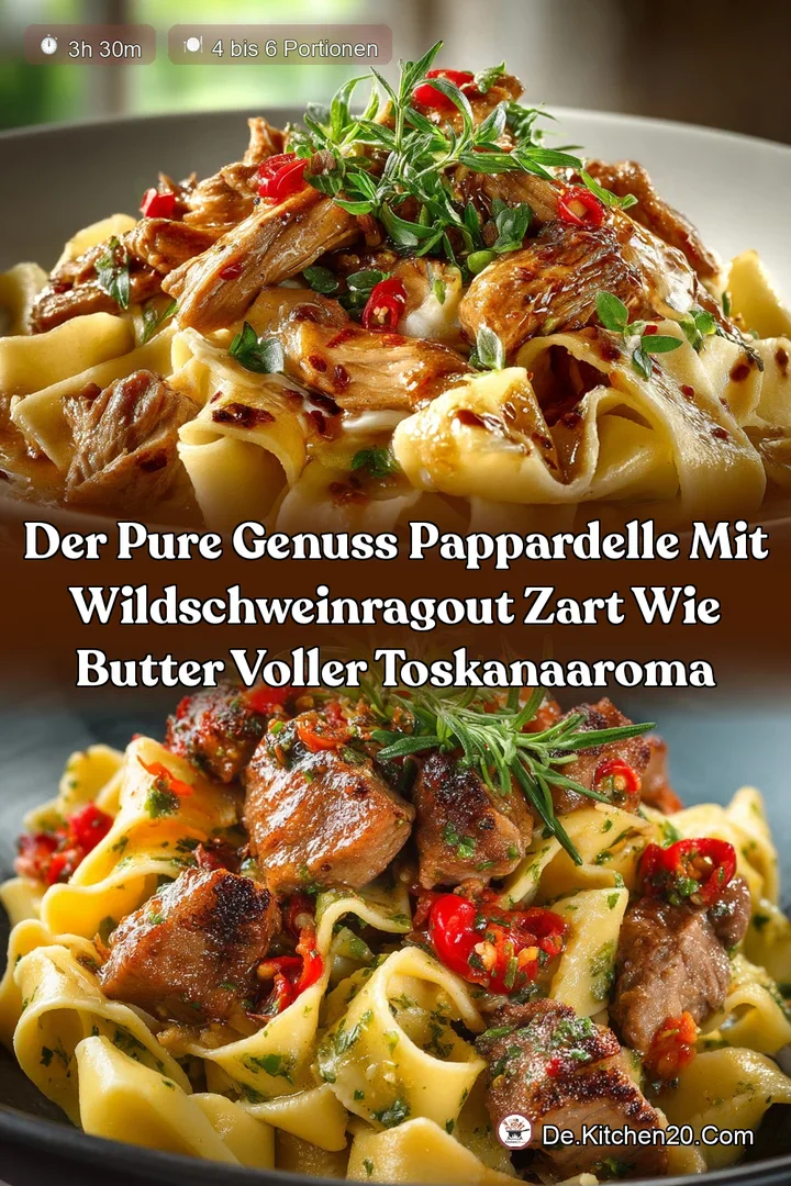 Der pure Genuss Pappardelle mit WildschweinRagout Zart wie Butter voller ToskanaAroma