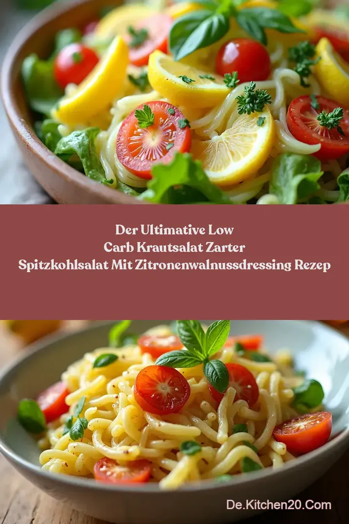 Der Ultimative Low Carb Krautsalat Zarter Spitzkohlsalat mit ZitronenWalnussDressing Rezep