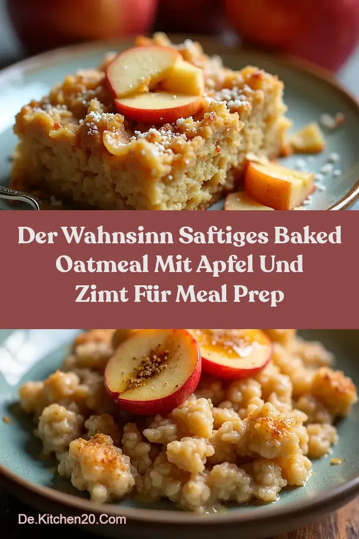 Der Wahnsinn Saftiges Baked Oatmeal mit Apfel und Zimt Für Meal Prep