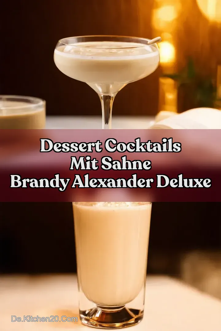 Dessert Cocktails mit Sahne Brandy Alexander Deluxe