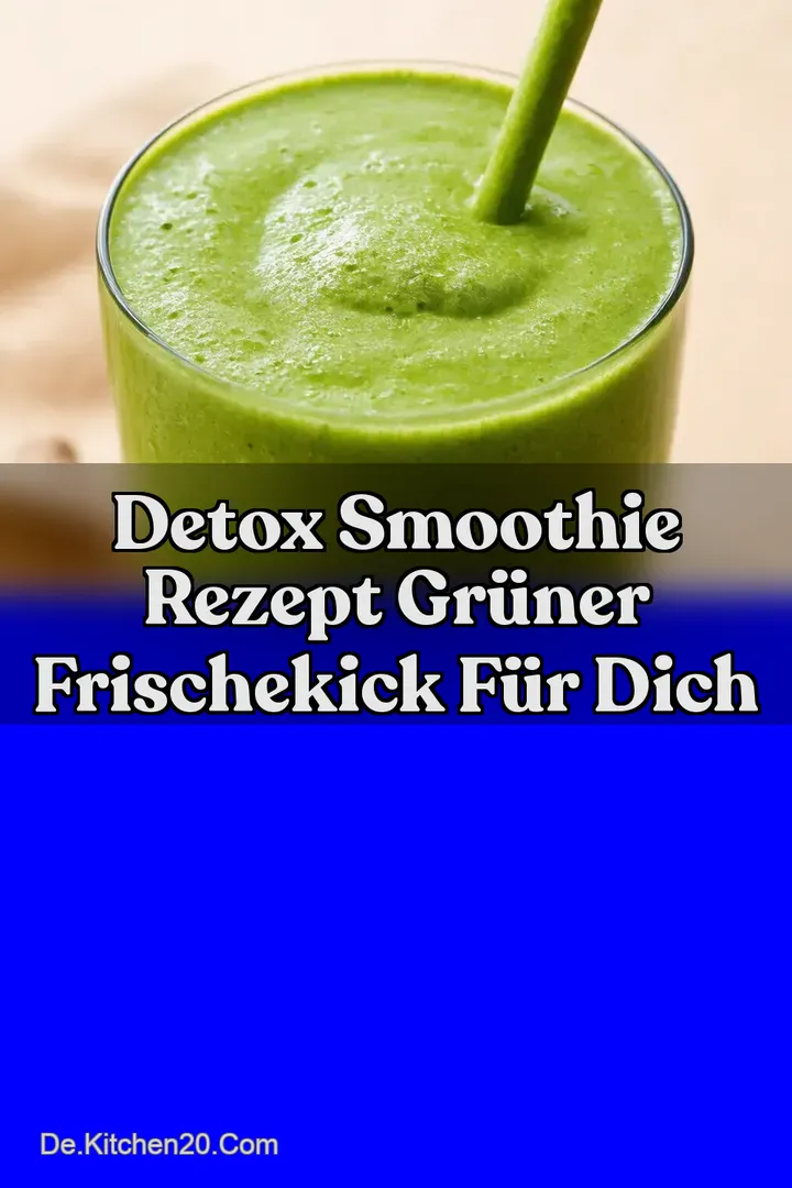 Detox Smoothie Rezept Gr&uuml;ner Frischekick f&uuml;r Dich