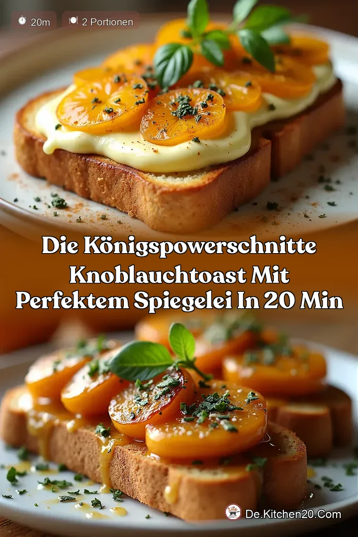 Die K&ouml;nigsPowerschnitte KnoblauchToast mit perfektem Spiegelei in 20 Min