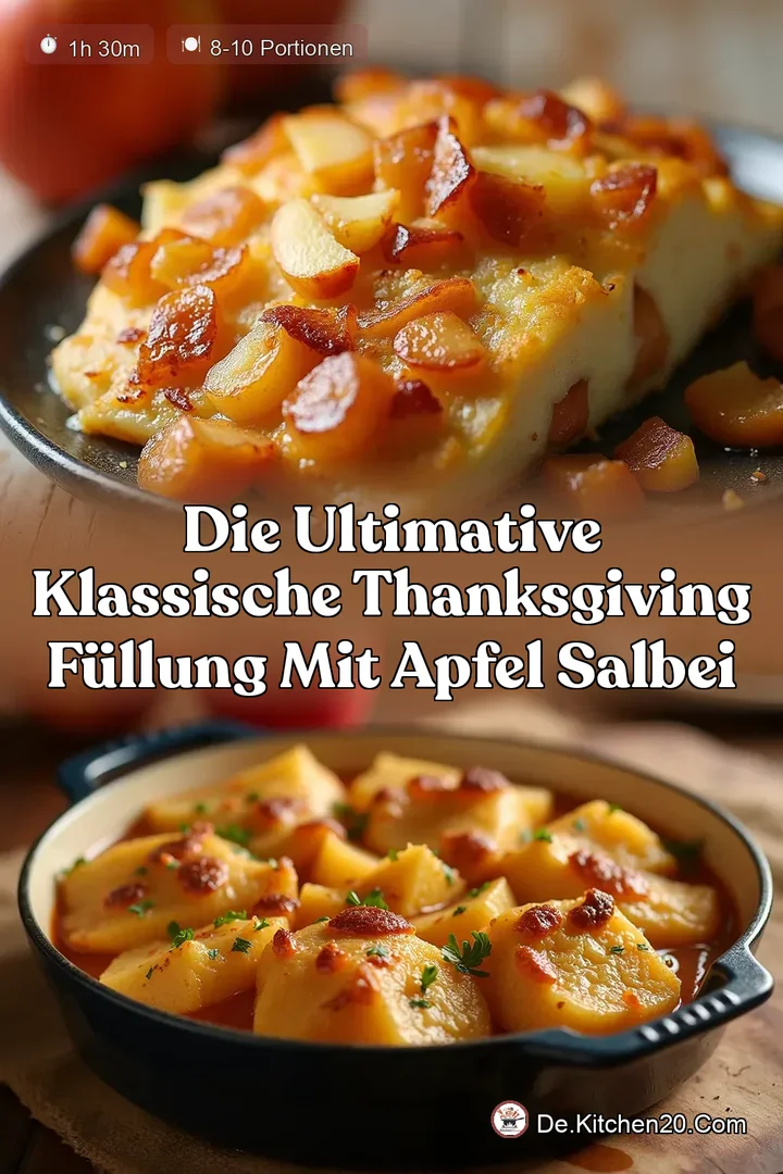 Die ultimative Klassische Thanksgiving F&uuml;llung mit Apfel Salbei