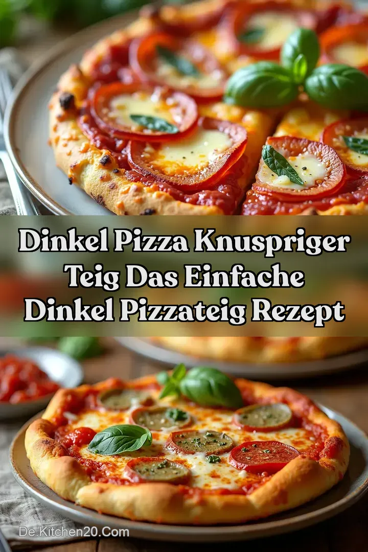 Dinkel Pizza Knuspriger Teig Das Einfache DINKEL PIZZATEIG Rezept