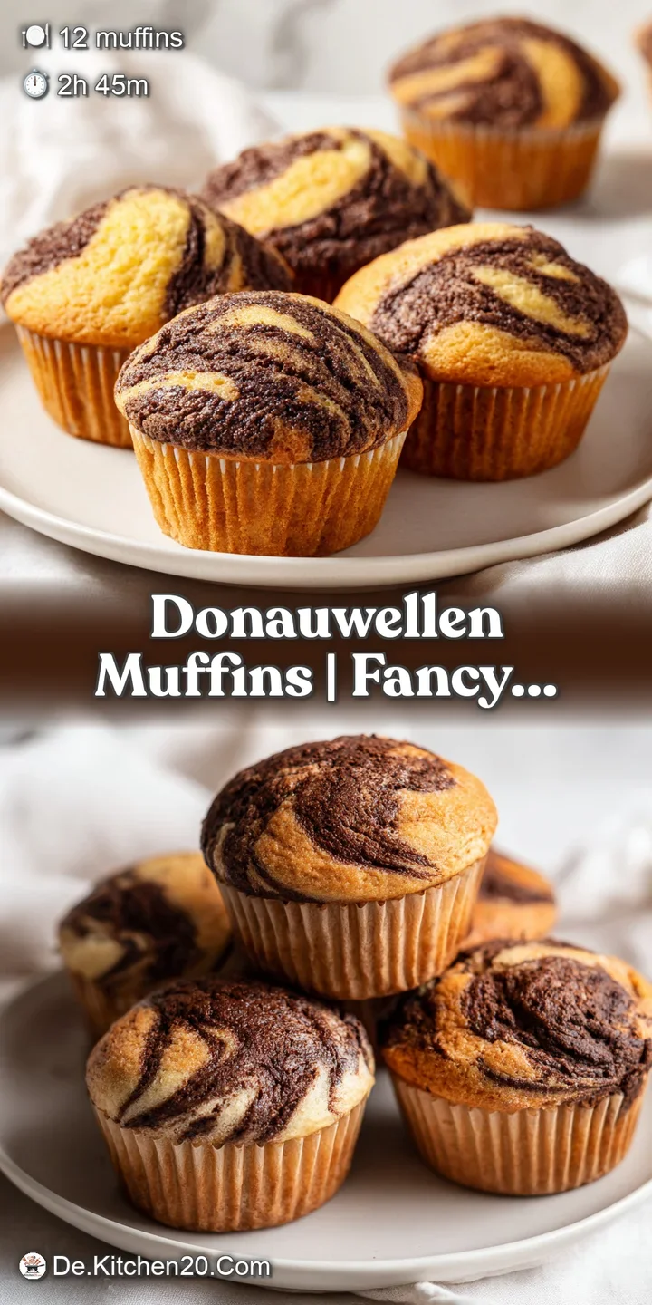 Detailaufnahme eines Muffins mit weichem Teig, fluffiger heller Creme und einer gl&auml;nzenden, dunklen Schokoladenglasur.