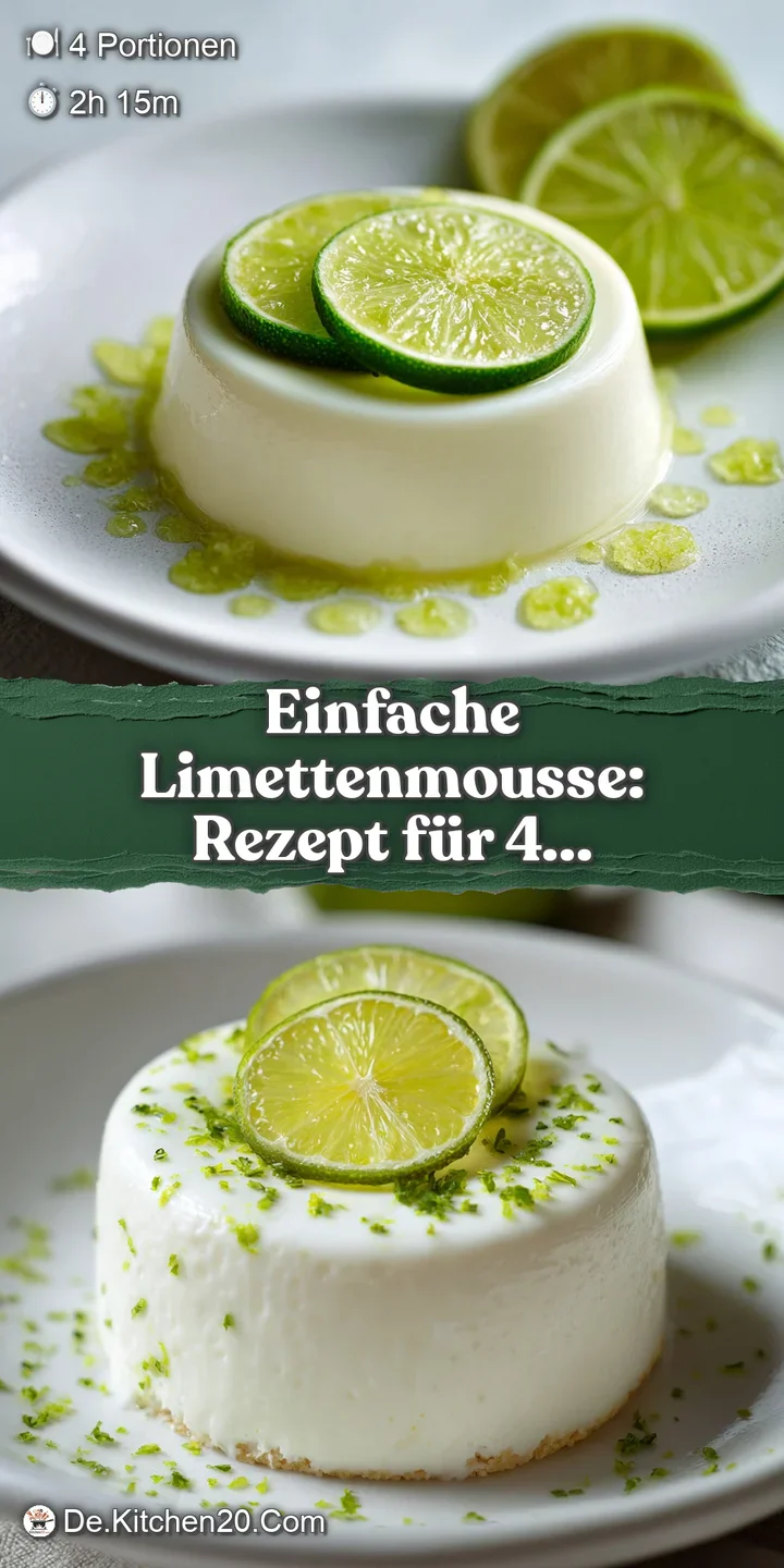 Close-up of a glossy lime mousse, showcasing its airy texture and vibrant green hue, topped with a sprinkle of fresh lime ...
