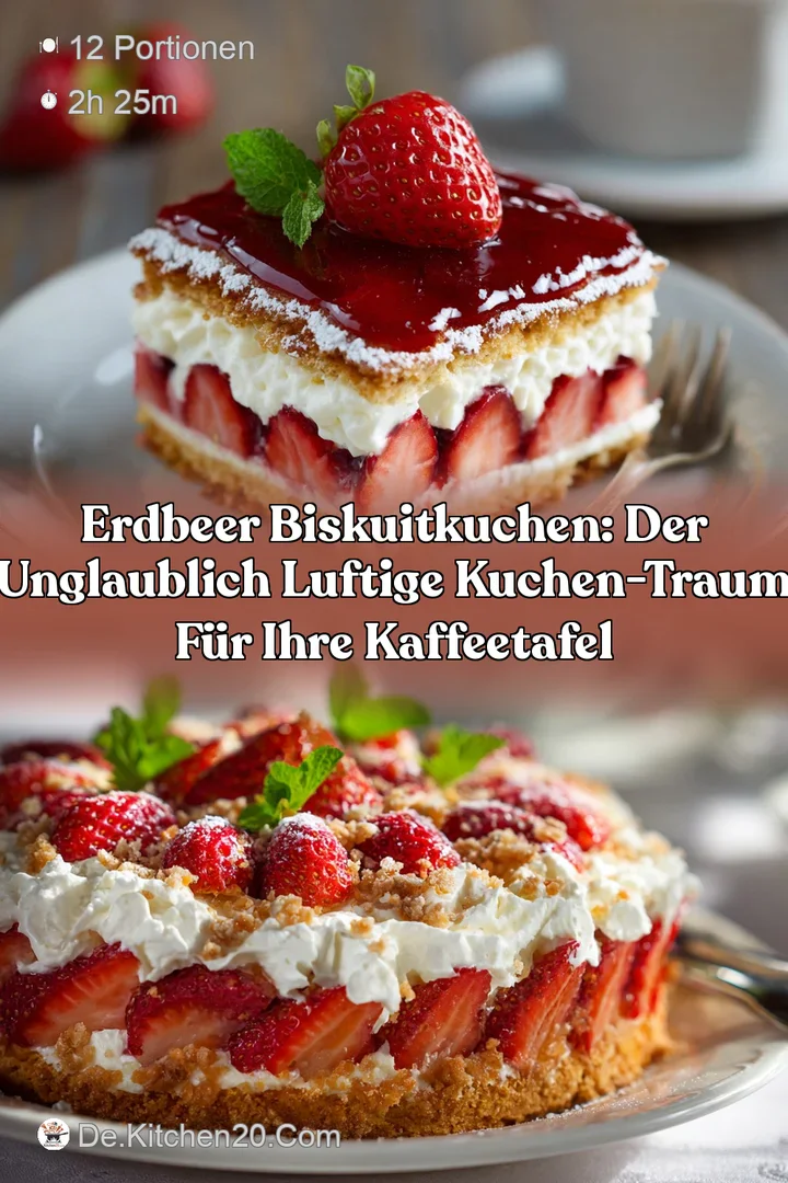 Erdbeer Biskuitkuchen: Der unglaublich luftige Kuchen-Traum f&uuml;r Ihre Kaffeetafel