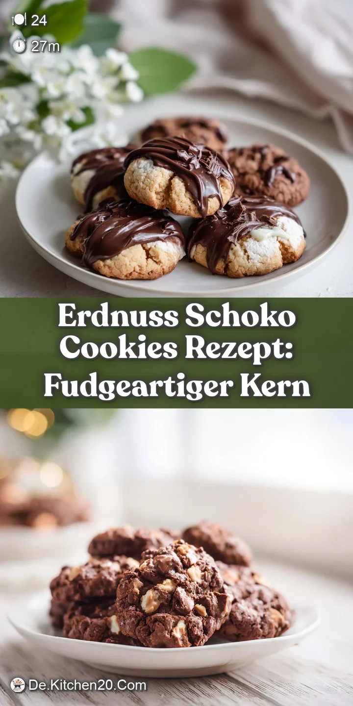 Close-up of a decadent chocolate cookie with rough peanut chunks, hinting at a deeply satisfying, sweet and salty flavor.