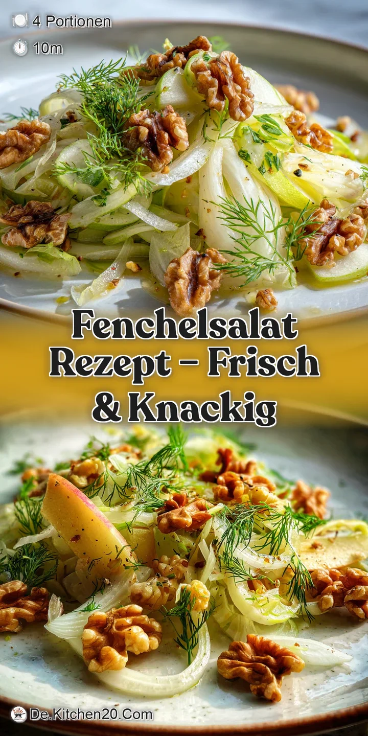 Close-up view highlighting the textures of the fennel salad. Crisp white fennel, bright orange, and glistening dressing cr...