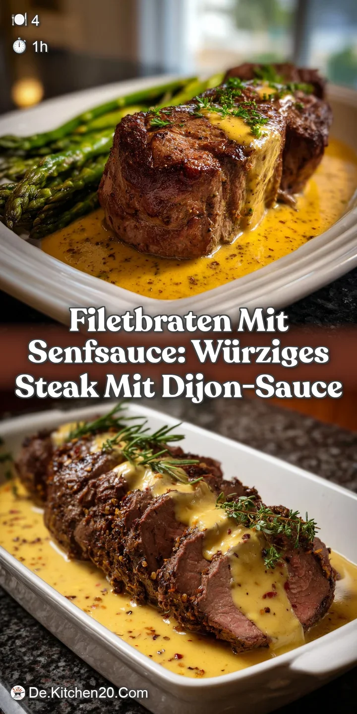 Filetbraten Mit Senfsauce: W&uuml;rziges Steak mit Dijon-Sauce