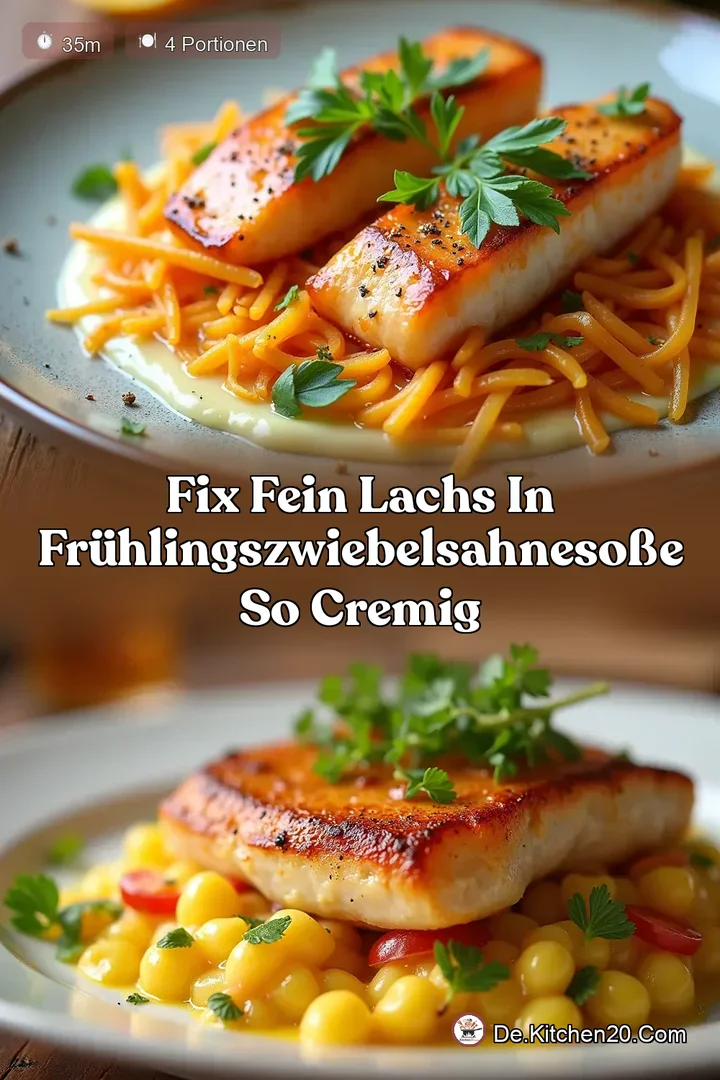 Fix Fein Lachs in Fr&uuml;hlingszwiebelSahneso&szlig;e so cremig