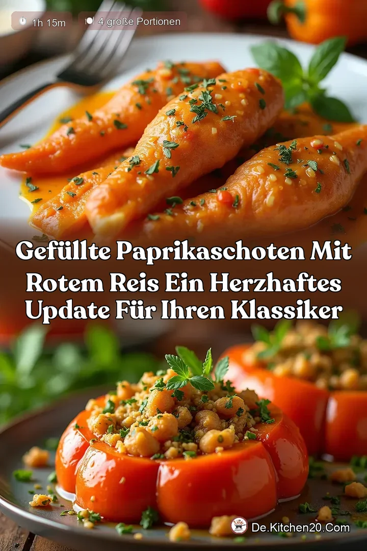 Gef&uuml;llte Paprikaschoten mit Rotem Reis Ein herzhaftes Update f&uuml;r Ihren Klassiker