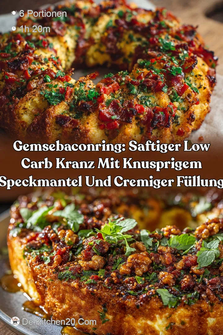 GemseBaconRing: Saftiger Low Carb Kranz mit knusprigem Speckmantel und cremiger F&uuml;llung