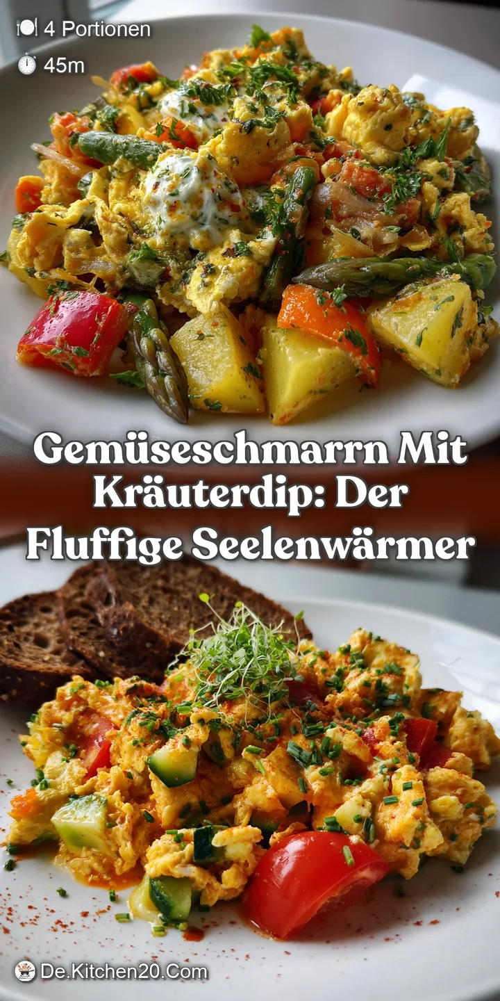 Gem&uuml;seschmarrn mit Kr&auml;uterdip: Der fluffige Seelenw&auml;rmer