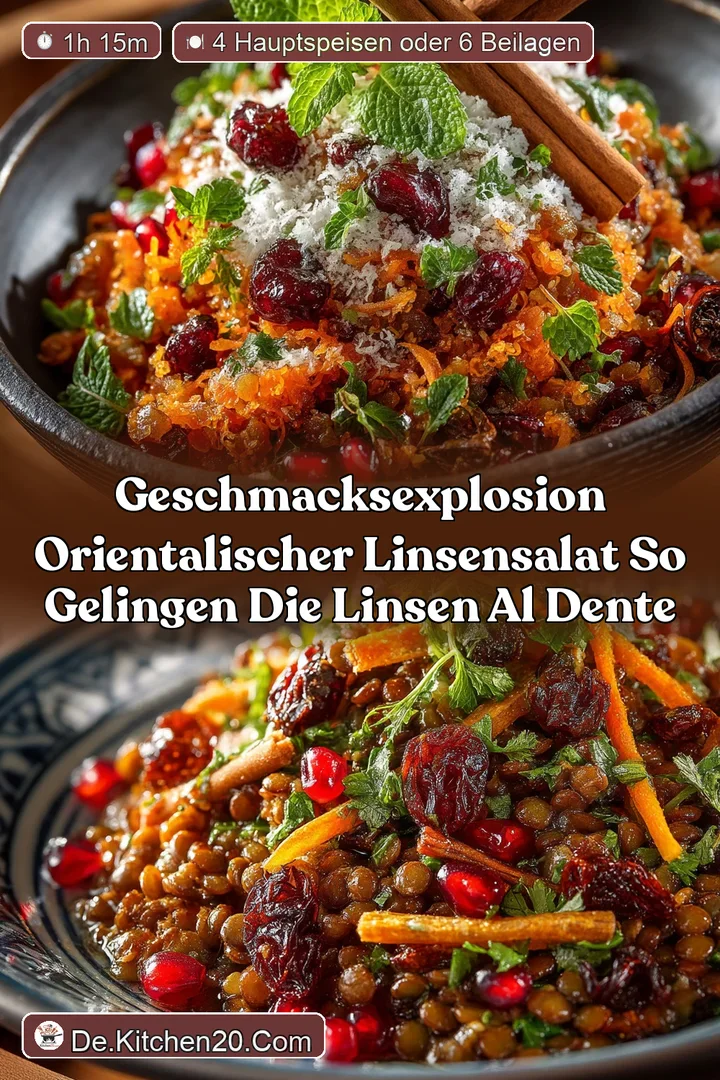 Geschmacksexplosion Orientalischer Linsensalat So gelingen die Linsen al dente