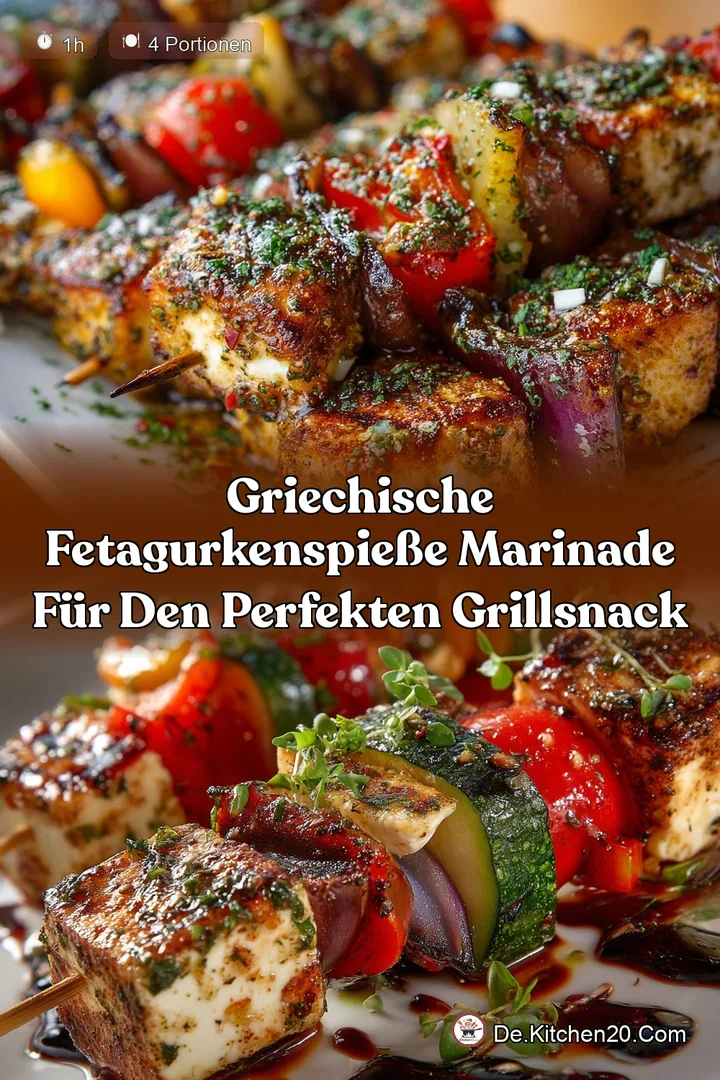 Griechische FetaGurkenSpie&szlig;e Marinade f&uuml;r den perfekten GrillSnack