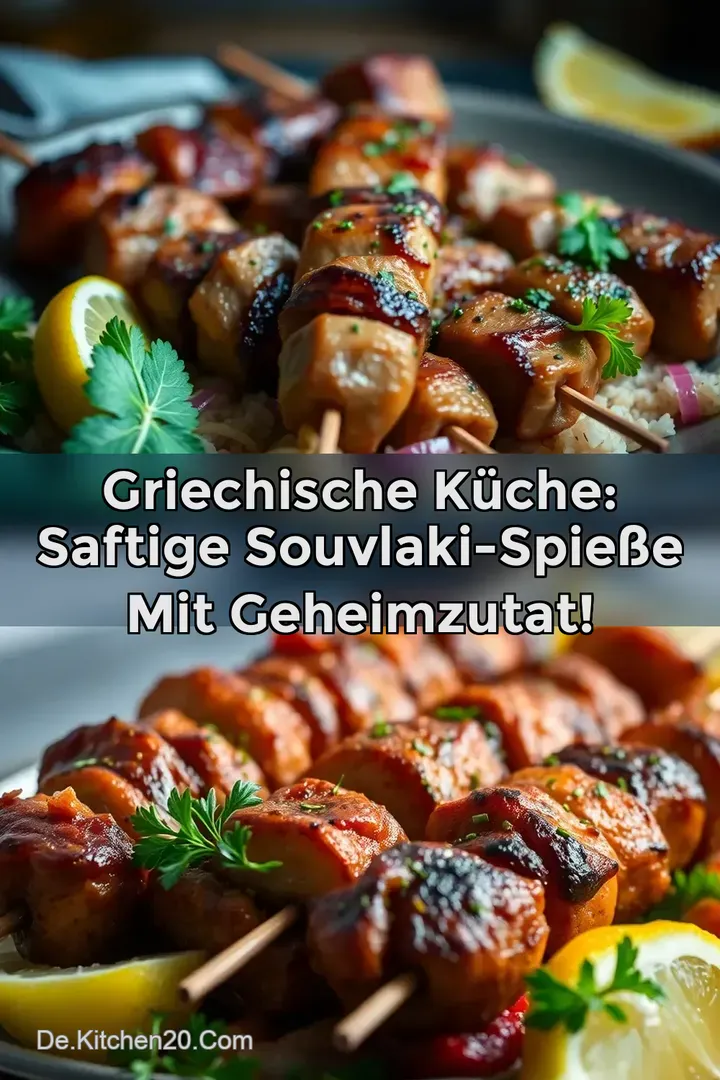 Griechische K&uuml;che: Saftige Souvlaki-Spie&szlig;e mit Geheimzutat!