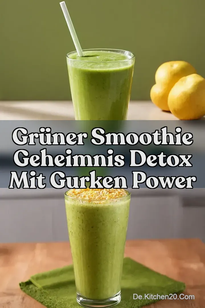 Gr&uuml;ner Smoothie Geheimnis Detox mit Gurken Power