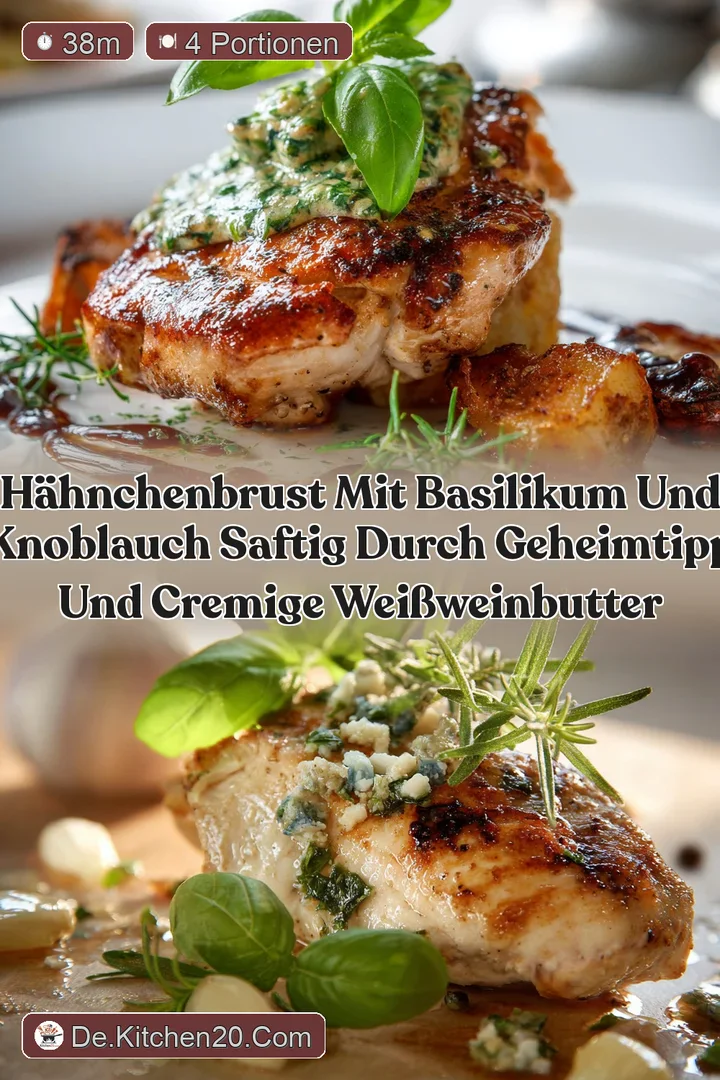 H&auml;hnchenbrust mit Basilikum und Knoblauch Saftig durch Geheimtipp und cremige Wei&szlig;weinButter