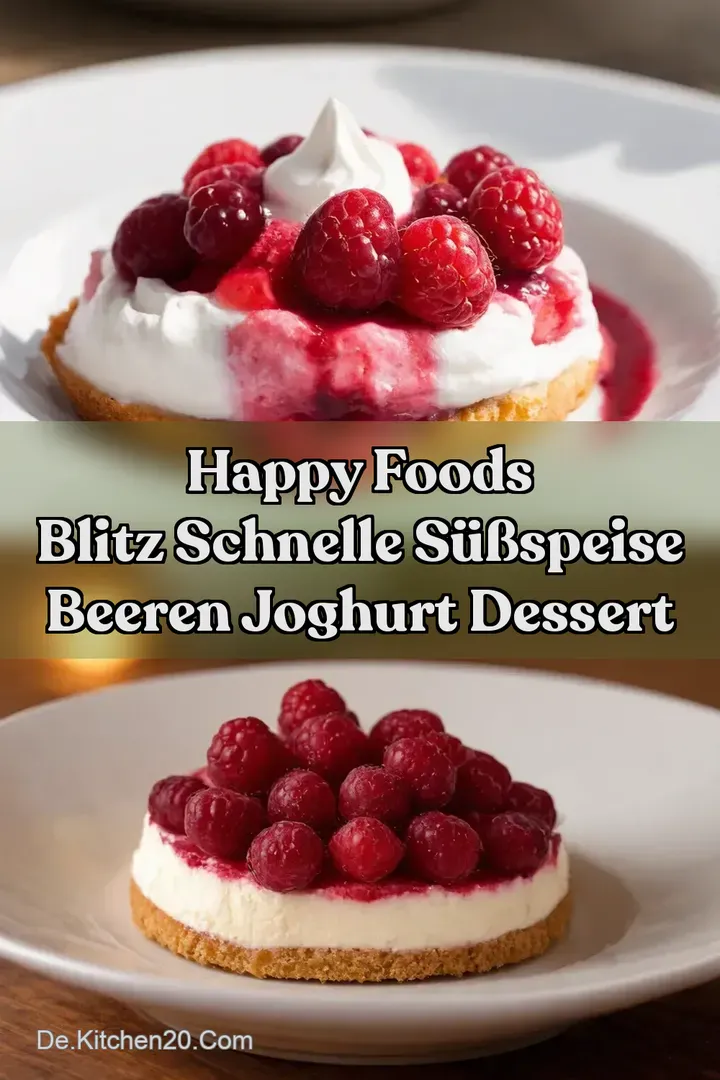 Happy Foods Blitz Schnelle S&uuml;&szlig;speise Beeren Joghurt Dessert