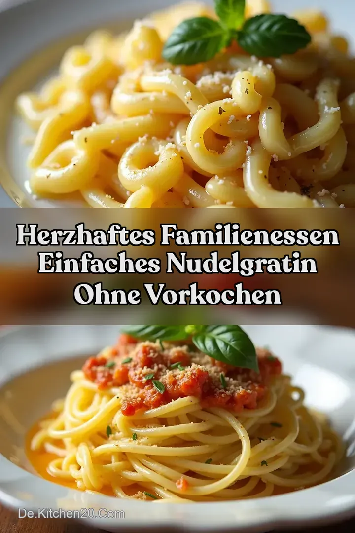 Herzhaftes Familienessen Einfaches Nudelgratin Ohne Vorkochen
