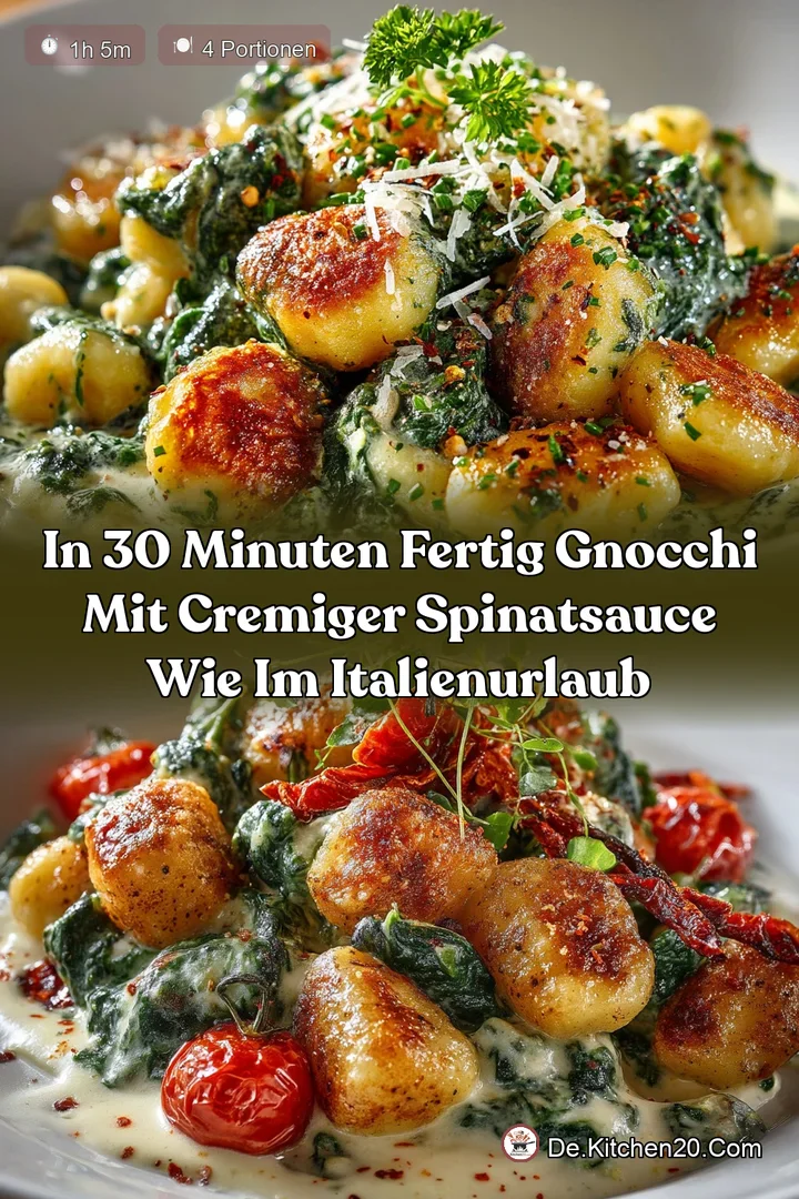 In 30 Minuten fertig Gnocchi mit cremiger Spinatsauce wie im ItalienUrlaub
