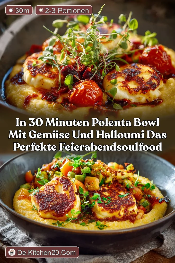 In 30 Minuten Polenta Bowl mit Gem&uuml;se und Halloumi Das perfekte FeierabendSoulfood