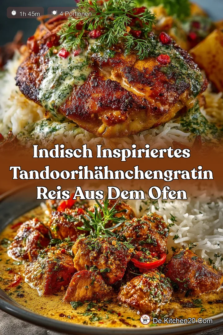 Indisch Inspiriertes TandooriHähnchenGratin Reis aus dem Ofen