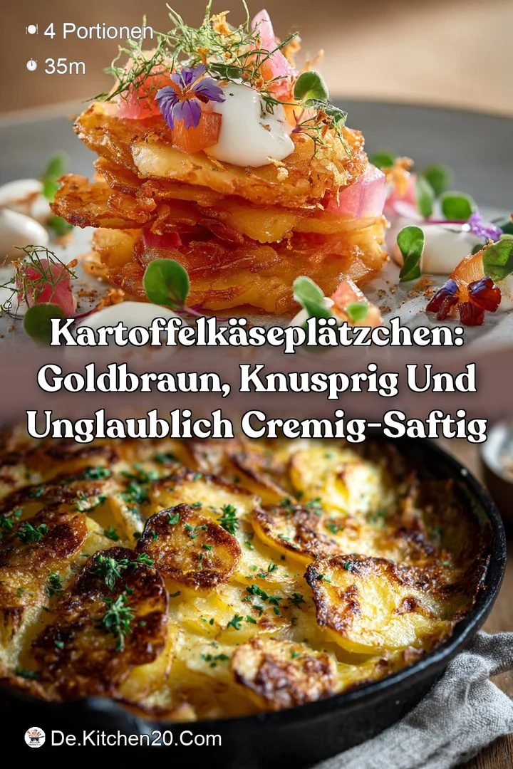 KartoffelK&auml;sePl&auml;tzchen: Goldbraun knusprig und unglaublich cremig-saftig