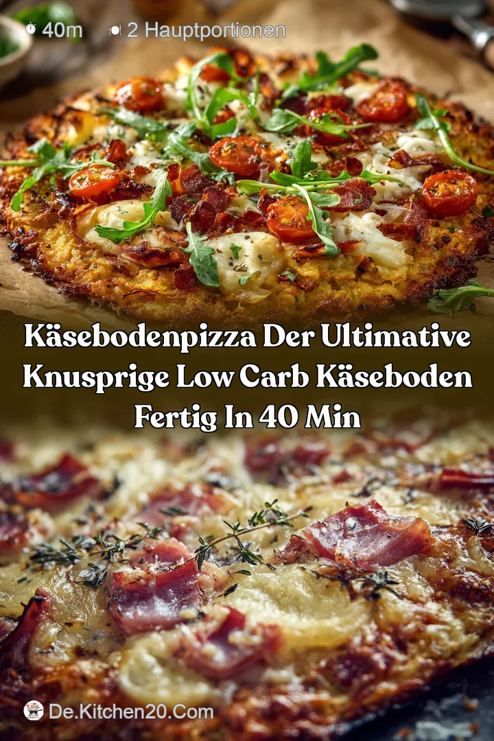K&auml;sebodenPizza Der ultimative knusprige Low Carb K&auml;seboden Fertig in 40 Min