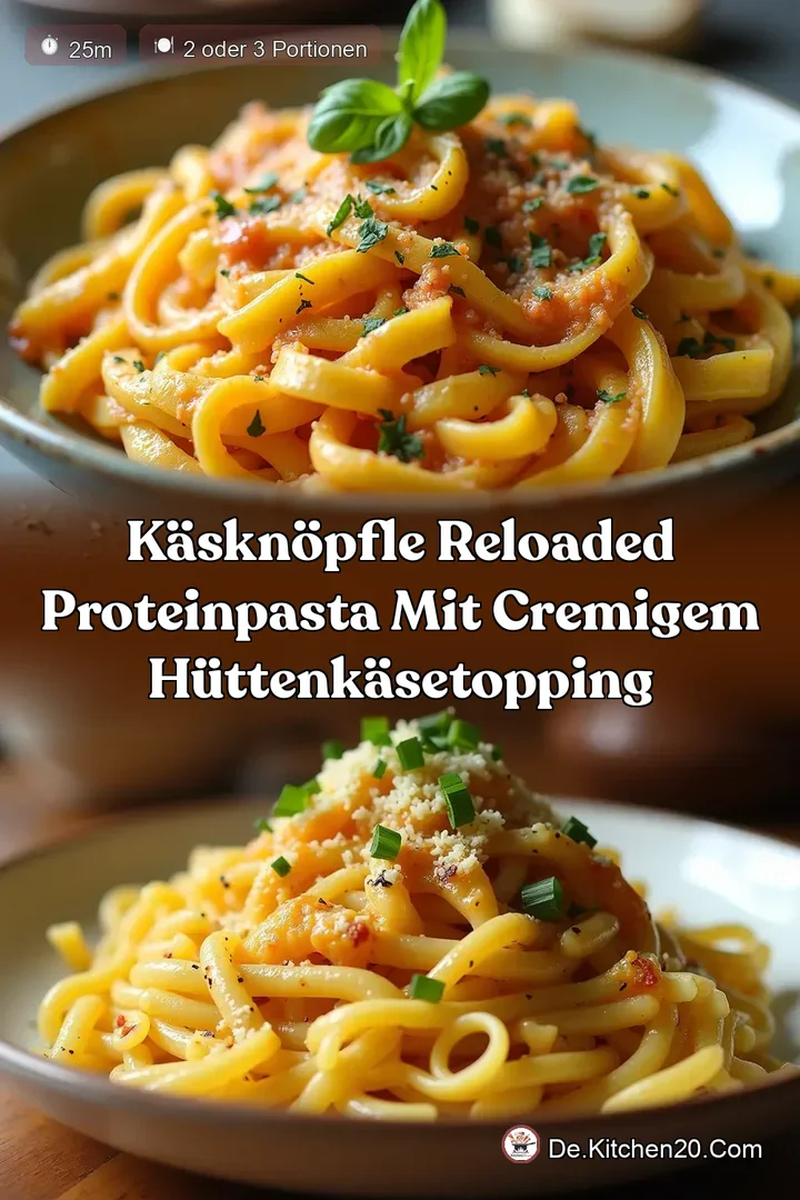 K&auml;skn&ouml;pfle Reloaded ProteinPasta mit cremigem H&uuml;ttenk&auml;seTopping