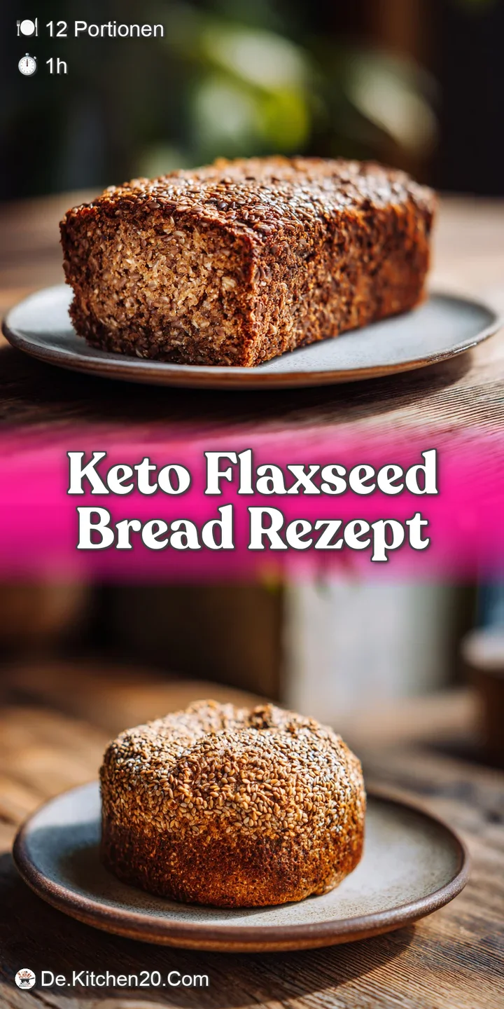 Close-up of dark bread, revealing a dense crumb studded with flax seeds. The golden-brown crust hints at a satisfying crunch.