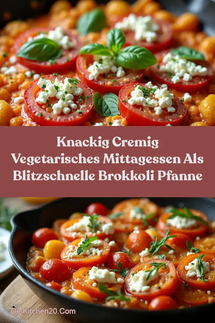 Knackig Cremig Vegetarisches Mittagessen als Blitzschnelle Brokkoli Pfanne