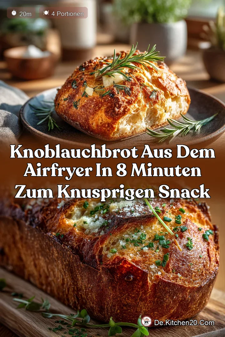 Knoblauchbrot aus dem Airfryer In 8 Minuten zum knusprigen Snack