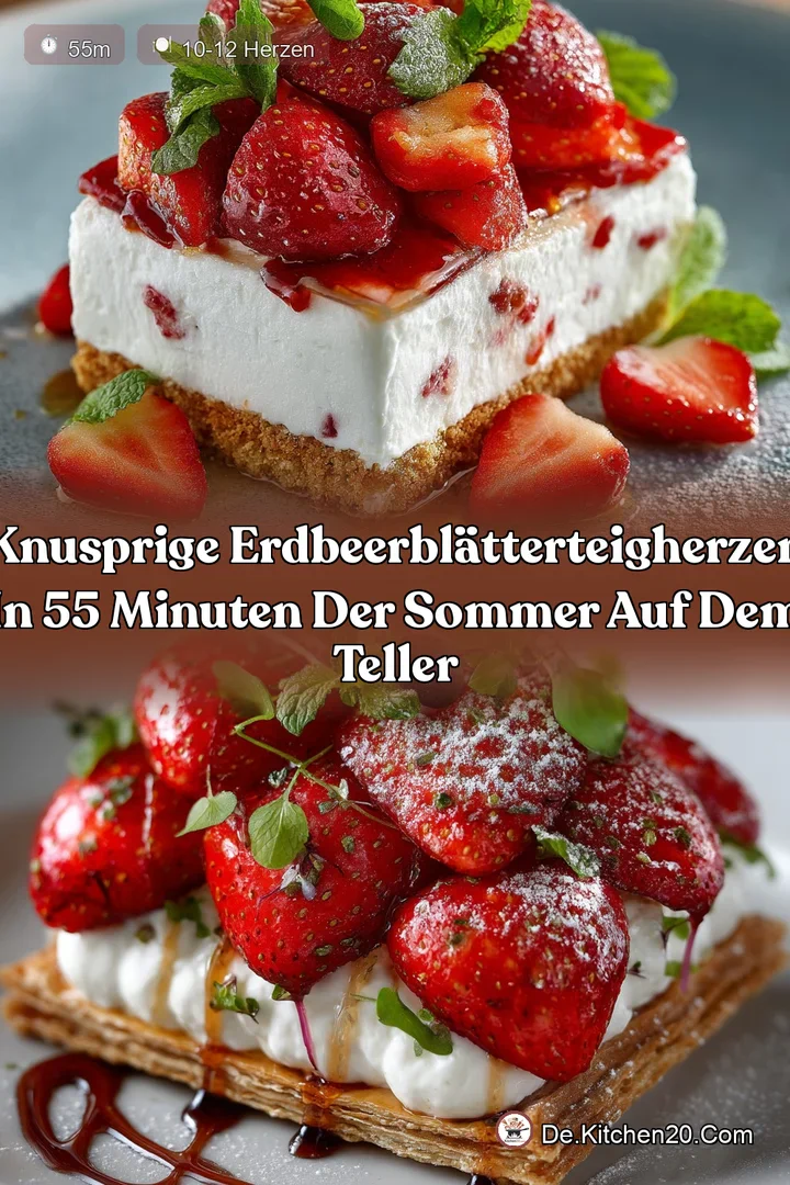 Knusprige ErdbeerBlätterteigHerzen in 55 Minuten Der Sommer auf dem Teller