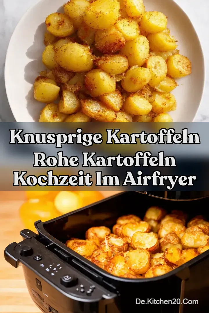 Knusprige Kartoffeln Rohe Kartoffeln Kochzeit im Airfryer