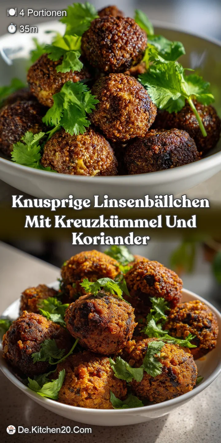 Knusprige Linsenb&auml;llchen mit Kreuzk&uuml;mmel und Koriander