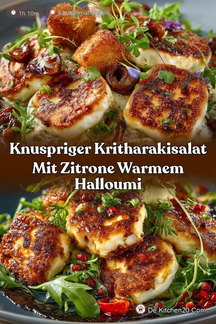 Knuspriger KritharakiSalat mit Zitrone warmem Halloumi