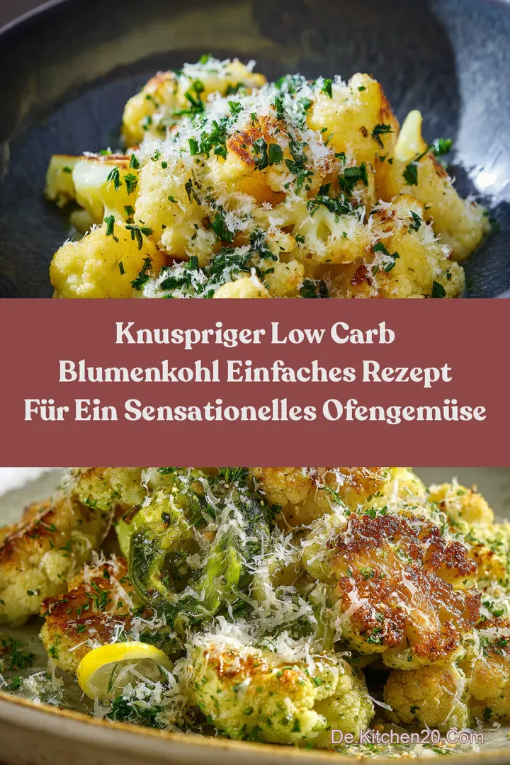 Knuspriger Low Carb Blumenkohl Einfaches Rezept f&uuml;r ein Sensationelles Ofengem&uuml;se