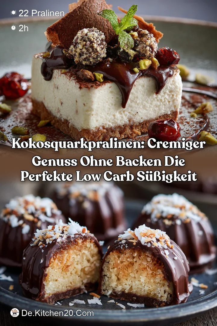 KokosQuarkPralinen: Cremiger Genuss ohne Backen die perfekte Low Carb S&uuml;&szlig;igkeit