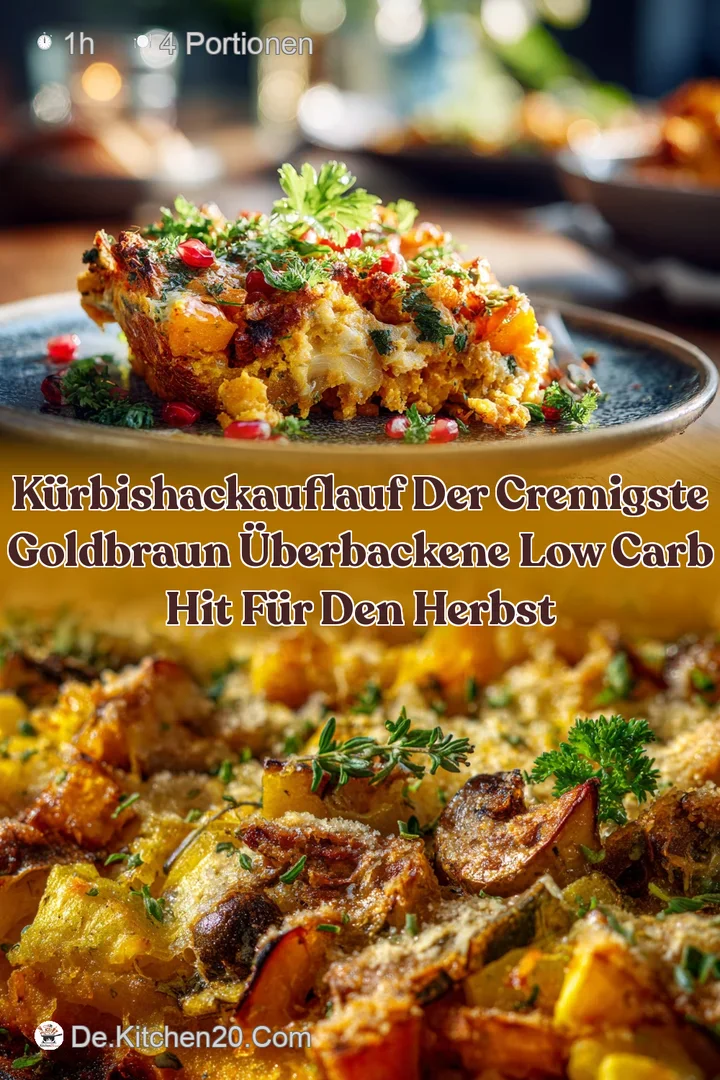 K&uuml;rbisHackAuflauf Der cremigste goldbraun &uuml;berbackene Low Carb Hit f&uuml;r den Herbst