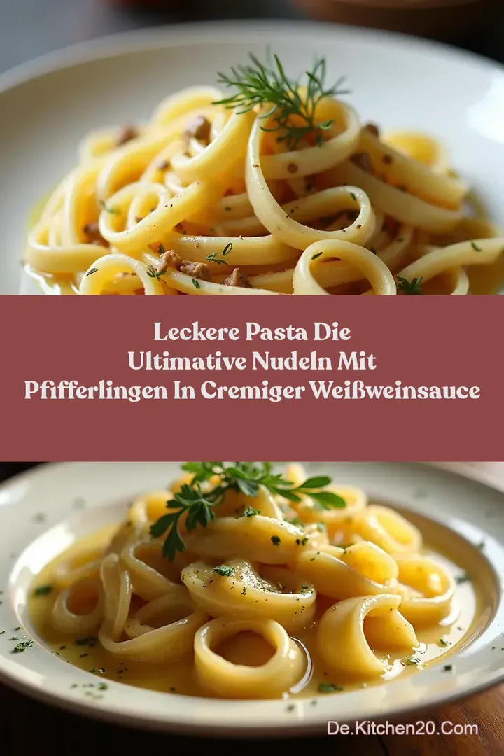 Leckere Pasta Die Ultimative Nudeln Mit Pfifferlingen In Cremiger Wei&szlig;weinSauce